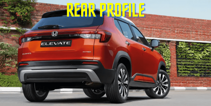 Honda Elevate Rear Profile