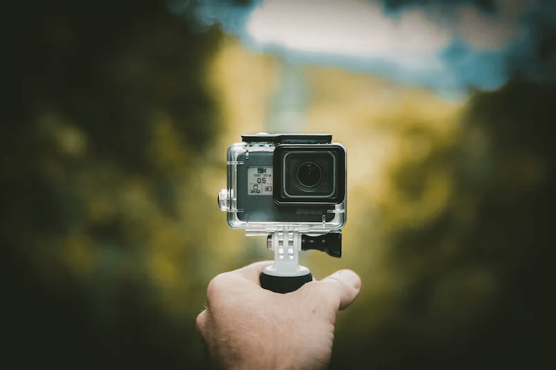 Action camera for moto vlogging